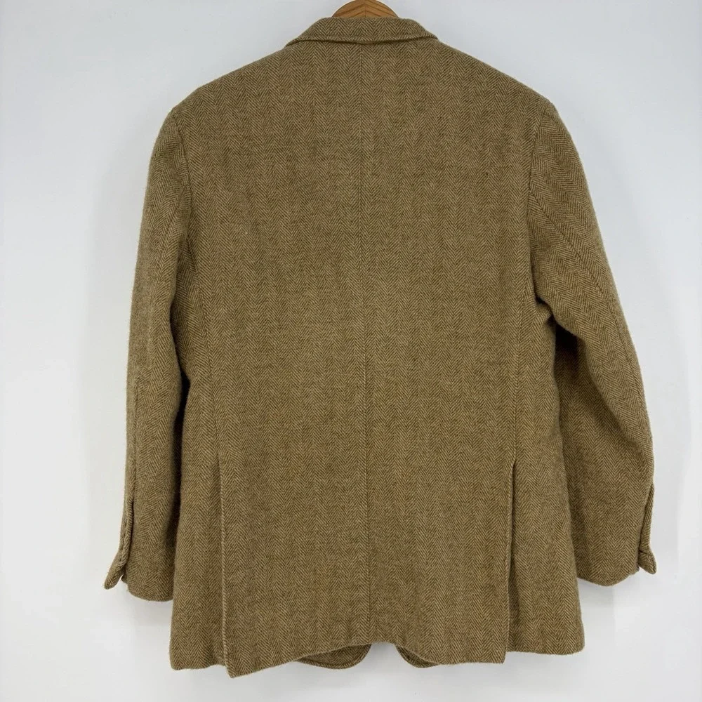 VTG‎ Crittenden Mackinnon Scotland Wool Blazer ML Tweed Herringbone Unstructured